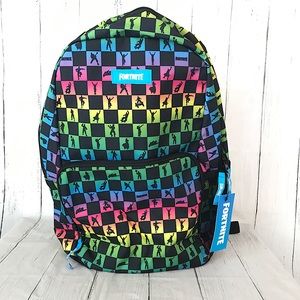 Fortnite Amplify Rainbow Checkered Backpack
